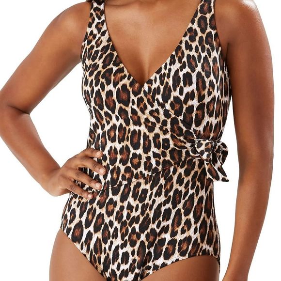 Tommy Bahama Leopard Print One Piece Swimsuit - Picture 1 of 6